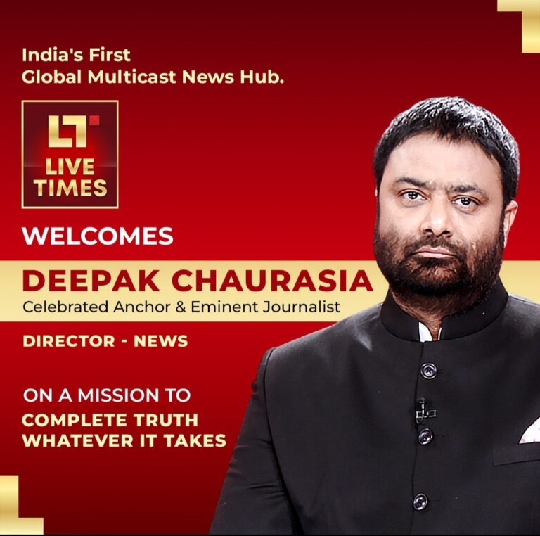‘लाइव टाइम्स’ चैनल के न्यूज डायरेक्टर दीपक चौरसिया के नए शो ‘खबर ठोक के’ का हुआ ऐलान