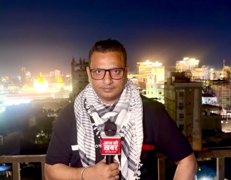 धमाकों के बीच इराक में ‘आज की खबर’ चैनल,जान जोखिम में डालकर डिप्टी एडिटर अली शरर की ग्राउंड रिपोर्ट